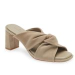 Caslon Sandals Womens Size 9 Taupe Leather Open Toe Crisscross Straps Block Heel Photo 8