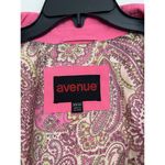 Hot Pink Trench Coat 30/32 Paisley Lined Button Up Lightweight Barbie Feminine Photo 6