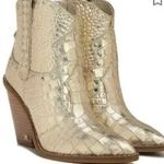 Sam Edelman Iris Studded Western Boot in Gold Photo 3