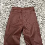 Edikted  Luna brown Faux Leather Flare Jeans size S Photo 5