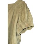 Talbots  Linen Boxy Top Women XL Button Up Tie Front Puff Sleeves Coastal Granola Photo 5