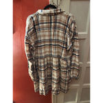 American Eagle Womens Flannel Plaid Long Sleeve Button Shirt Dress Photo 8