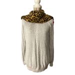 INC International Concepts Red Black Leopard Color Block Print Faux Fur Scarf Photo 4