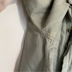 Zadig & Voltaire  Kavy Green Military Army Style Linen Cotton Jacket Size Small Photo 6