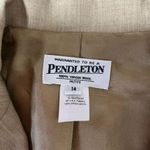 Pendleton ‎ Womens Skirt Suit Set Tan Beige Blazer Jacket Career Two Piece Set Photo 3