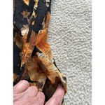 MELLODAY Black Muti-color Sheer Floral Print Pleated Long Sleeve Mini Dress Sz L Photo 15