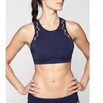 Athleta  High Neck Loop Bikini Top in Black PADDED Bust Size 36 B/C BEACH VACAY Photo 1