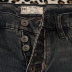 Free People  Black Distressed Jean Shorts Photo 2