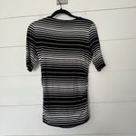 White House | Black Market  Women’s Medium Black White Striped Top Photo 3