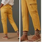 Anthropologie  Pilcro Cottage Utility Pants Yellow Elastic Waist XL Photo 1