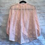 Lou & grey Loft Lou Grey Shirt Womens Large Pink Faux Wrap Crop Top Blouse Boho Casual Photo 4