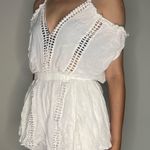 LF  Store Angel Biba White Off Shoulder Crochet Romper Playsuit AUS 6 US XS  Photo 3