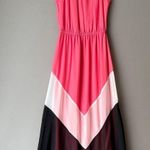 Candie's sz S pink black colorblock maxi Dress Photo 0