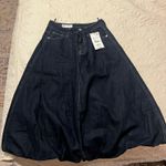 ZARA Bubble Dark Wash Jean skirt Photo 1