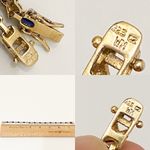 WM Signed Gold 925 Vermeil Blue Tennis Bracelet Photo 5