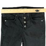 Veronica Beard Black Raven High Rise Button Fly Skinny Jeans Size 26 Denim Photo 6