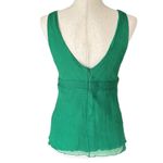 J.Crew  Vibrant Green Silk Top Photo 3
