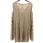 Unbranded Tan Knot Silk Blend Crochet Knit Coastal Cardigan Beach Coverup Size M Size M Photo 4