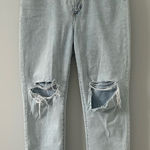 We Wore What  High Rise Curvy Distressed Light Wash Denim Jean Super Light 31 Photo 0