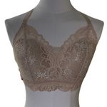 Bali Lace Bralette Nude Beige Racerback Wire Photo 4