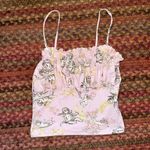 Publik  ANGEL PRINT PINK RUCHED FRONT CAMI TOP Photo 0