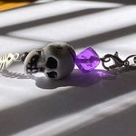 Handmade skull & fishbone goth grunge punk funky Halloween phone charm/keychain/bag charm/car decor/display 🖤 Photo 2