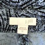 J.Jill  Cropped Pants 12 Blue Straight Leg Cotton Blend Casual Front Zip… Photo 10