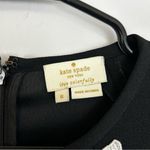 Kate Spade Black/White Crepe Short Sleeve Embroidered Lace Top/Blouse Size 6 Photo 6