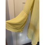 Alfani  Blouse Women's 8 Size 8 Yellow Long Bell Sleeves V Neck Going Out Top Photo 1