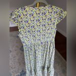 SheIn Cottagecore Prairie Ditzy Floral Dress V Neck Midi L Pale Yellow Easter Spring Photo 2
