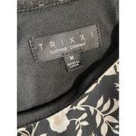 Trixxi Black/White/Pink Floral Chiffon Crochet Dress Long Sleeve Size M Lined Photo 4