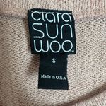 Clara Sun Woo Sweater Top Women Small Peach Pink Oversized Relaxed Asymmetrical Photo 9