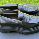 H&M Glossy Black Women Size Loafers 38 or (7) Photo 4