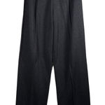 Dylani Knitwear Pants Womens S Black High‎ Waist Wide Leg Pull On Minimalist Photo 0
