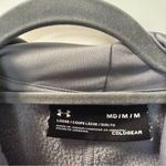 Under Armour  Loose Fit ColdGear Grey White Full Zip Sweatshirt Neutral‎ Athletic Photo 3
