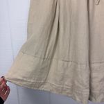 Banana Republic  Tan Linen Knee Length A-line Skirt Tie Drawstring Waist 8 Photo 1