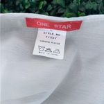 One Star NWOT square neck ruffle crop romantic blouse White Size L Photo 3