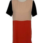 ZARA  Woman Colorblock Short Sleeve Mini Shift Dress Modern Chic Trendy Small Photo 0