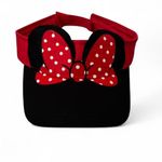 Disney Parks Jerry Leigh Women's Minnie Mouse Visor with 3D Ears and Bow Black hat Photo 0