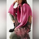 Free People NWT  Billie Mock Neck Cropped Sweater Size‎ XS in Pink Rose Photo 1