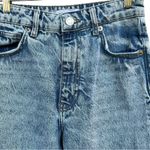 ZARA  Mid-Rise Wide Leg Contrast Seamless Side Wash Jeans Photo 7