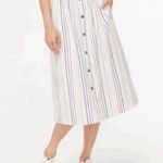J.Crew  Poplin Rainbow Striped Skirt Size Small Photo 0