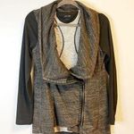 Calvin Klein Performance Sweatshirt Gray & Black Moto Zipper Jacket Sz M GUC Photo 0