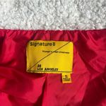 Signature 8 Denim and Houndstooth Plaid Denim Jacket Crop Style Size Small Red Photo 5