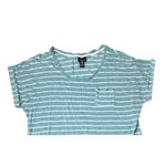 Oh Baby by Motherhood Blue Stripe Jersey Distressed Maternity T Photo 2