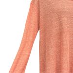 Free People  Coral Peach Oversized Asymmetrical Hem Tunic Sweater Size Medium Photo 8