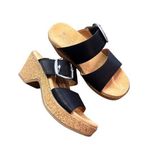 NWT Cliffs White Mountain Wedge Sandals Copious Slip On Sandals Size 6 Black Photo 0