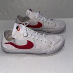 Nike  Court Legacy Shoes Womens 9.5 White Pink Canvas Low Top Sneakers CZ0294-102 Photo 3