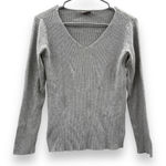 VERO MODA  Glory Babette Gray Ribbed‎ V Neck Long Sleeve Pullover Sweater Sz XS Photo 0