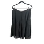 Jones New York Skirt Womens 16W Black Midi ALine Lace hem Sheer Romantic Goth Photo 1